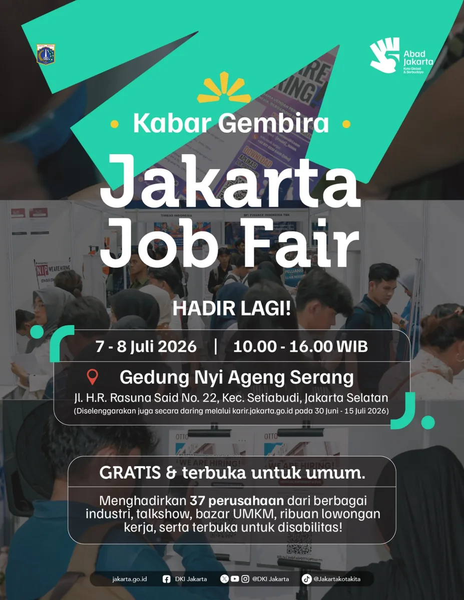 Job Fair Kabupaten Kudus 2026 (Suku Dinas TKTE Wilayah Kabupaten Kudus Barat) : 7-8 Juli 2026