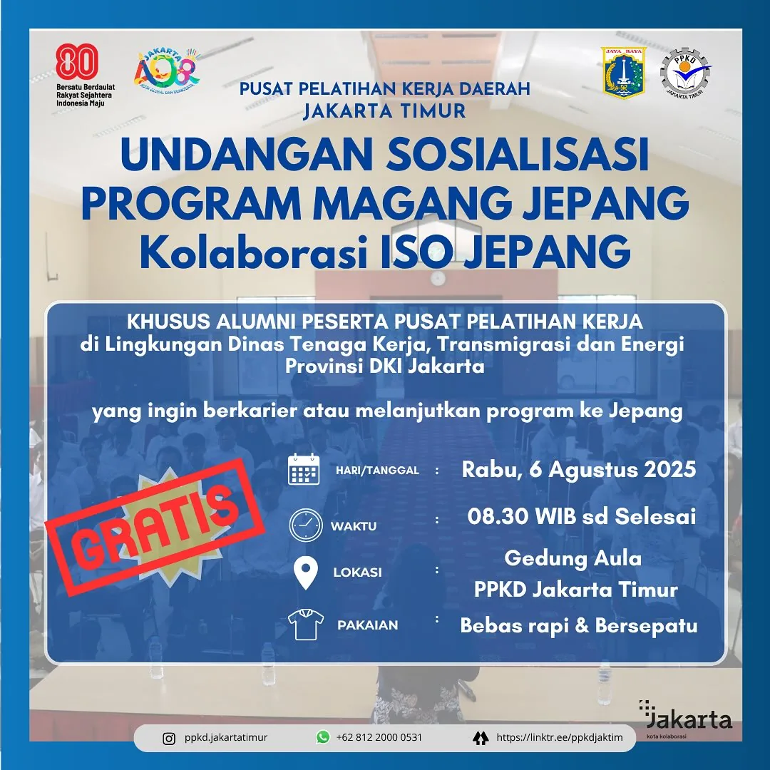 UNDANGAN SOSIALISASI PROGRAM MAGANG JEPANG – PPKD KABUPATEN KUDUS